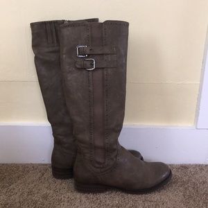 Tall Brown Fleece-Lined Boots